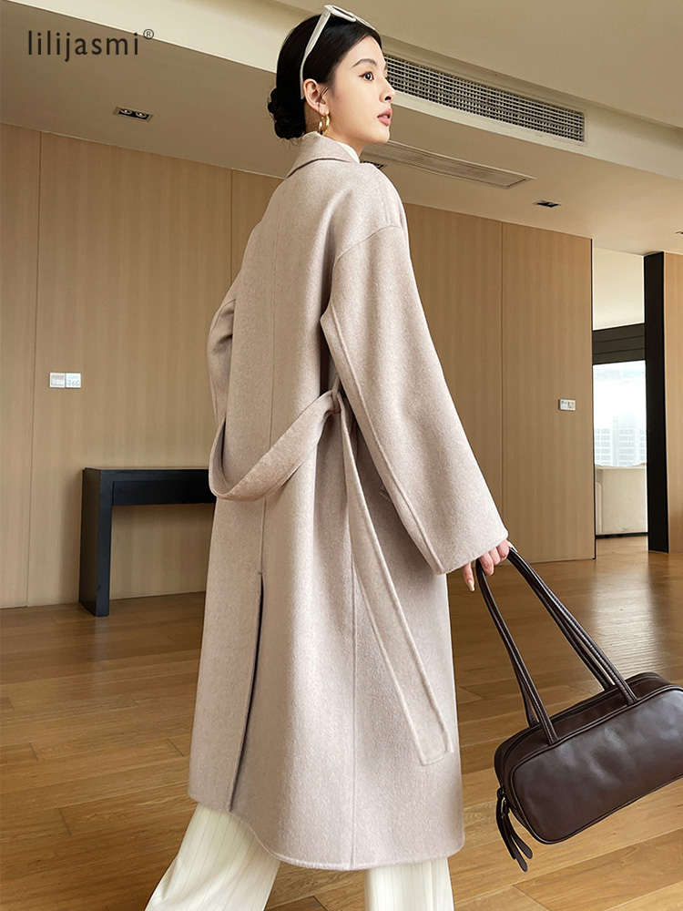 Manteau en laine à revers cran - Wool Coat Peacoat avis et prix