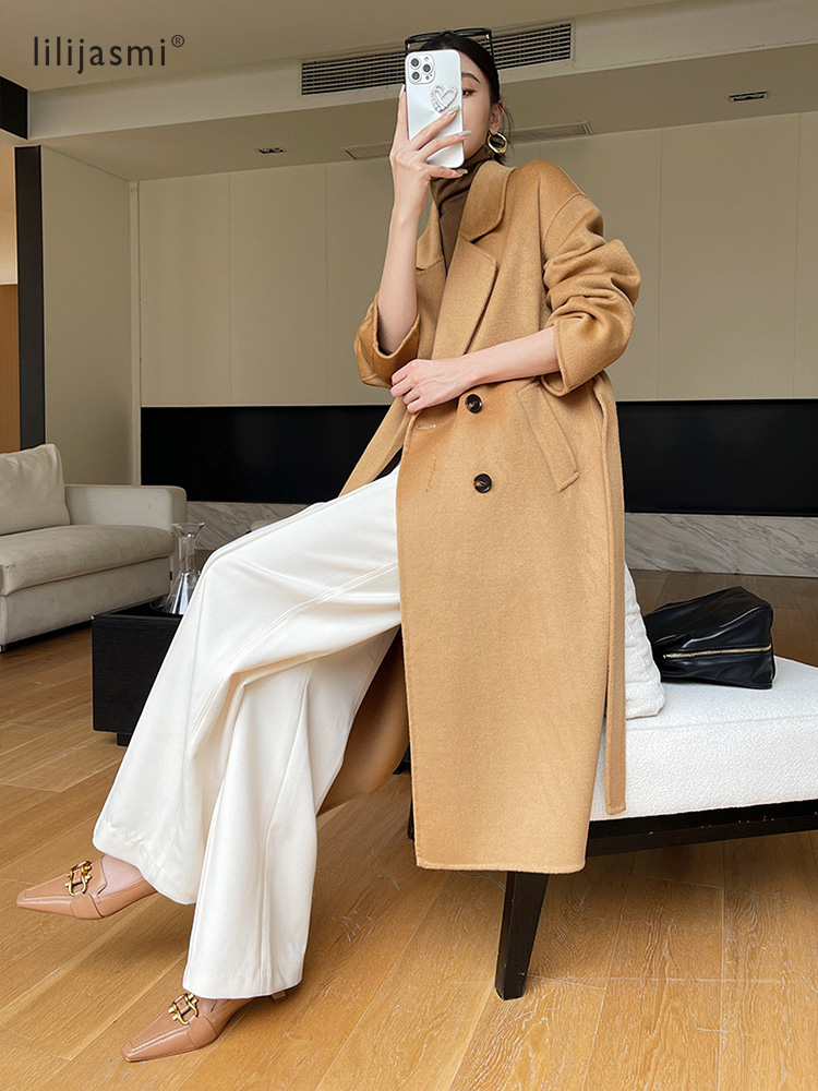 Manteau en laine à revers cran - Wool Coat Peacoat avis et prix